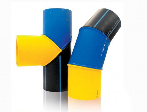Segmented fittings for solid wall HDPE pipes