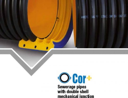 Sewerage pipes with double shell mechanical junction Cor+