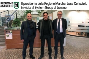 Luca Ceriscioli, presidente della Regione Marche in visita al System Group