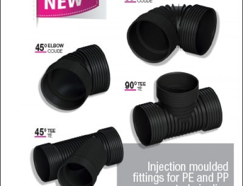 Injection moulded fittings for PE and PP corrugated pipeline catalogues Futura